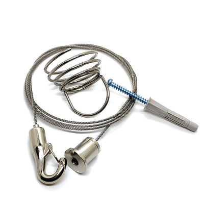 調節可能な高さのワイヤー ロープとのグリッパーの使用を音響パネルを掛けるフック ケブル型
