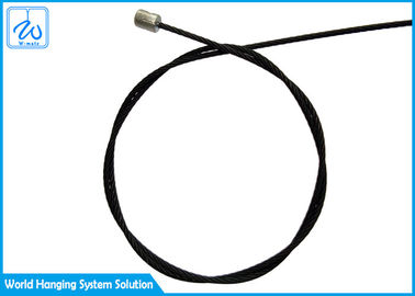 ダイカストで形造られた円柱端による1.5mm延長ばねの安全ケーブルのステンレス製ワイヤー ロープ7x7