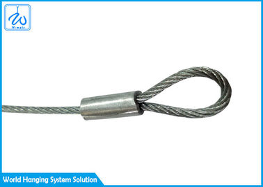ポリ塩化ビニールはナイロン安全ベルトの締縄のためのステンレス鋼 ワイヤー ロープ アイレットをカバーした