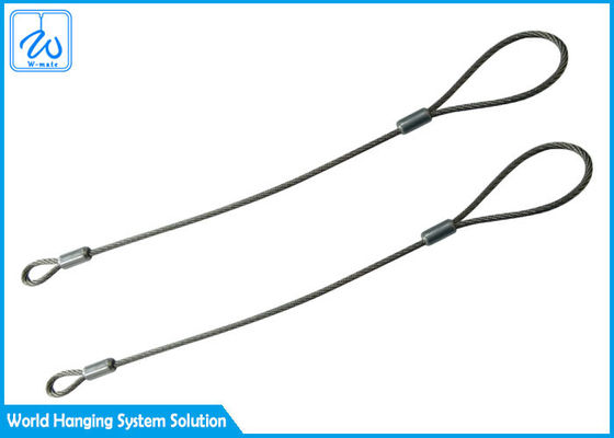 掛かるシステムのための単一の足のステンレス鋼の折られた目ワイヤー ロープの吊り鎖のスエージの付属品