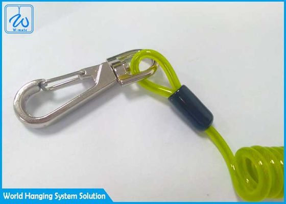 顧客用保証プラスチックPUのゴムが付いている引き込み式の鋼鉄ケーブル コイルの締縄
