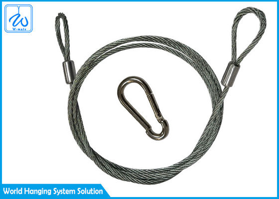 立場が付いている段階のスポットライトのためのループが付いている電流を通された鋼線ロープ ケーブル