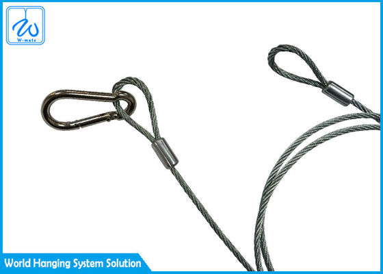 2mmの導かれた標準の電球のための7*7鋼線ロープの締縄の安全ケーブル