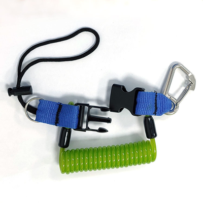 引き込み式の釣ざおの安全締縄のウェビング用具のばねの締縄ベルト