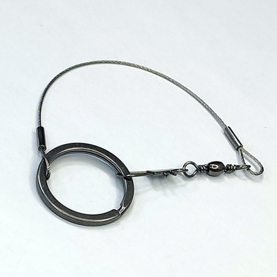 ホック釣用具の安全を掛ける黒いステンレス鋼 ワイヤー ロープの付属品