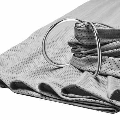 カスタマイズ可能なシルバーアルミニウムスリングリング 内径3インチ 2個 ベビーラップキャリア用