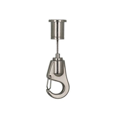 Custom Expandable Telescopic Hooked Cable Hanging System Retractable Steel Wire Rope With Spring Hook For Industrial Lighting Use
