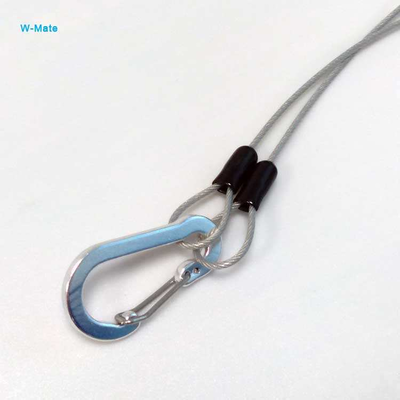 軽量セキュリティケーブル荷物ロックワイヤー 50 ミリメートル-10000 ミリメートルダブルループステンレス鋼コーティングされたケーブルクリップ