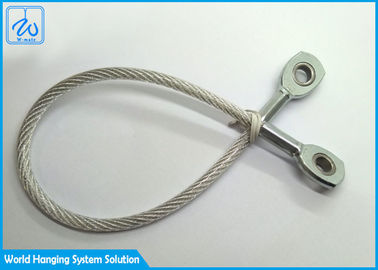 1x7ステンレス鋼 ワイヤー ロープのキーホルダーのナイロン上塗を施してあるケーブルKeychains