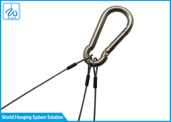ケーブルのグリッパー ワイヤー ロープが付いている空気懸濁液のキットはステンレス鋼 ワイヤー ロープを締め金で止める