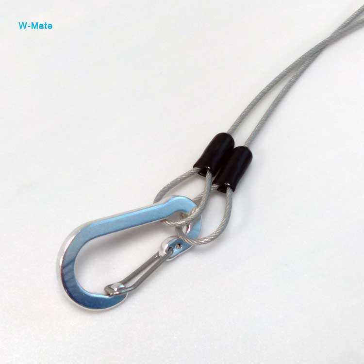 軽量セキュリティケーブル荷物ロックワイヤー 50 ミリメートル-10000 ミリメートルダブルループステンレス鋼コーティングされたケーブルクリップ