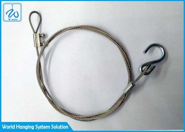 導かれた天井のためのSus304ワイヤー ロープのループ終わりおよびホックの保証ケーブルはつきます