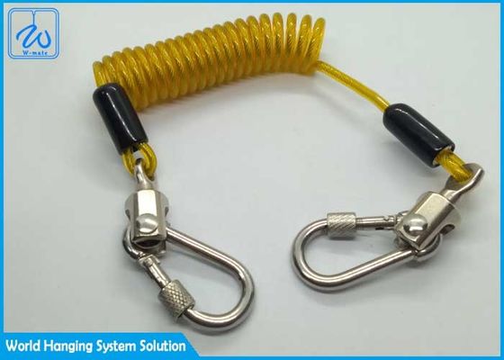 停止低下用具のためのScrewgate Carabinerの錠の黄色いワイヤー コイルの締縄